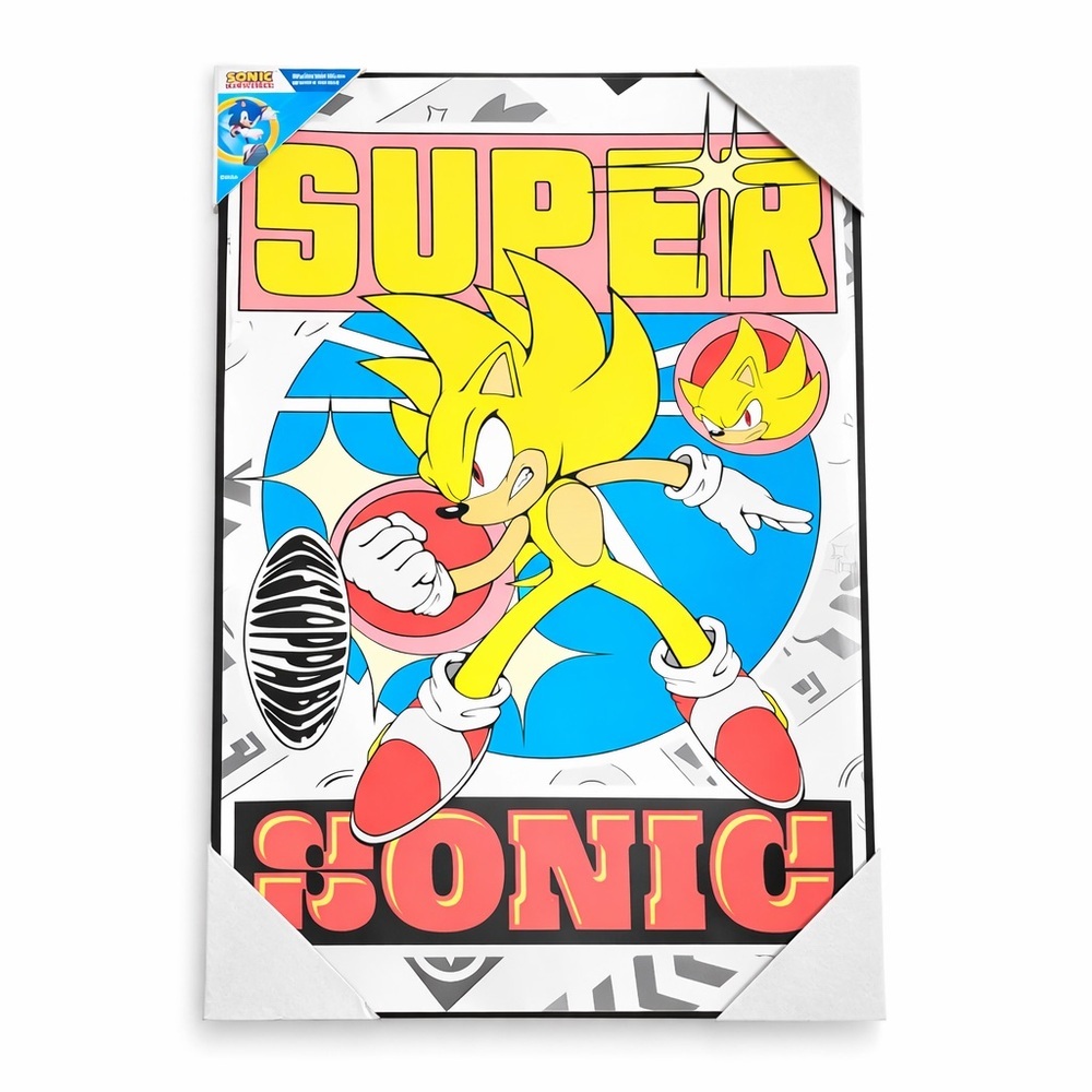 Sonic the Hedgehog Super Sonic High-Gloss Wall Art by SEGA – 11”×17”